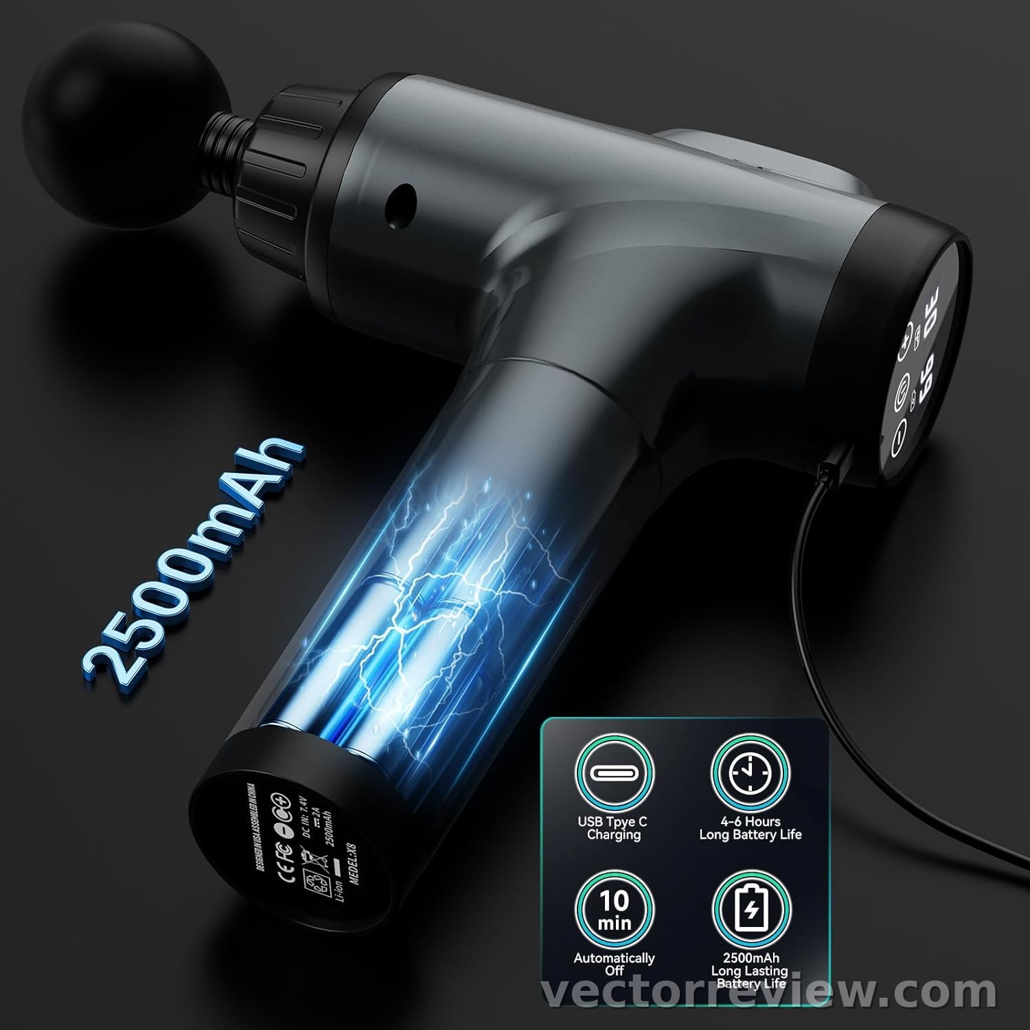 Apherma Massage Gun- Black | Healthfirst Diagnostics