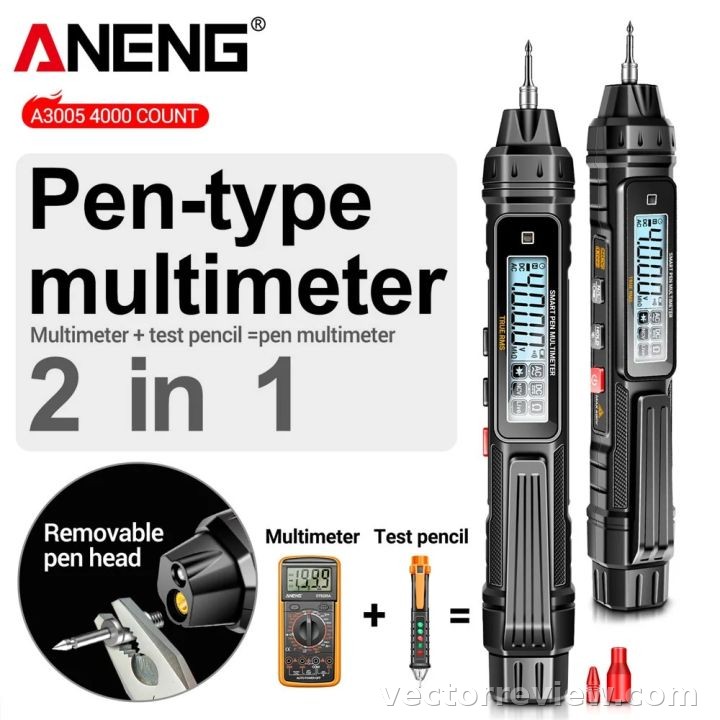 ANENG A3005 Digital Multimeter Pen Type 4000 Counts Professional Meter ...