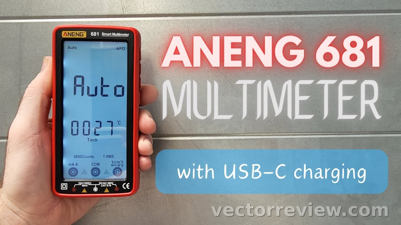 Aneng 681 Multimeter with USB-C Charging - YouTube