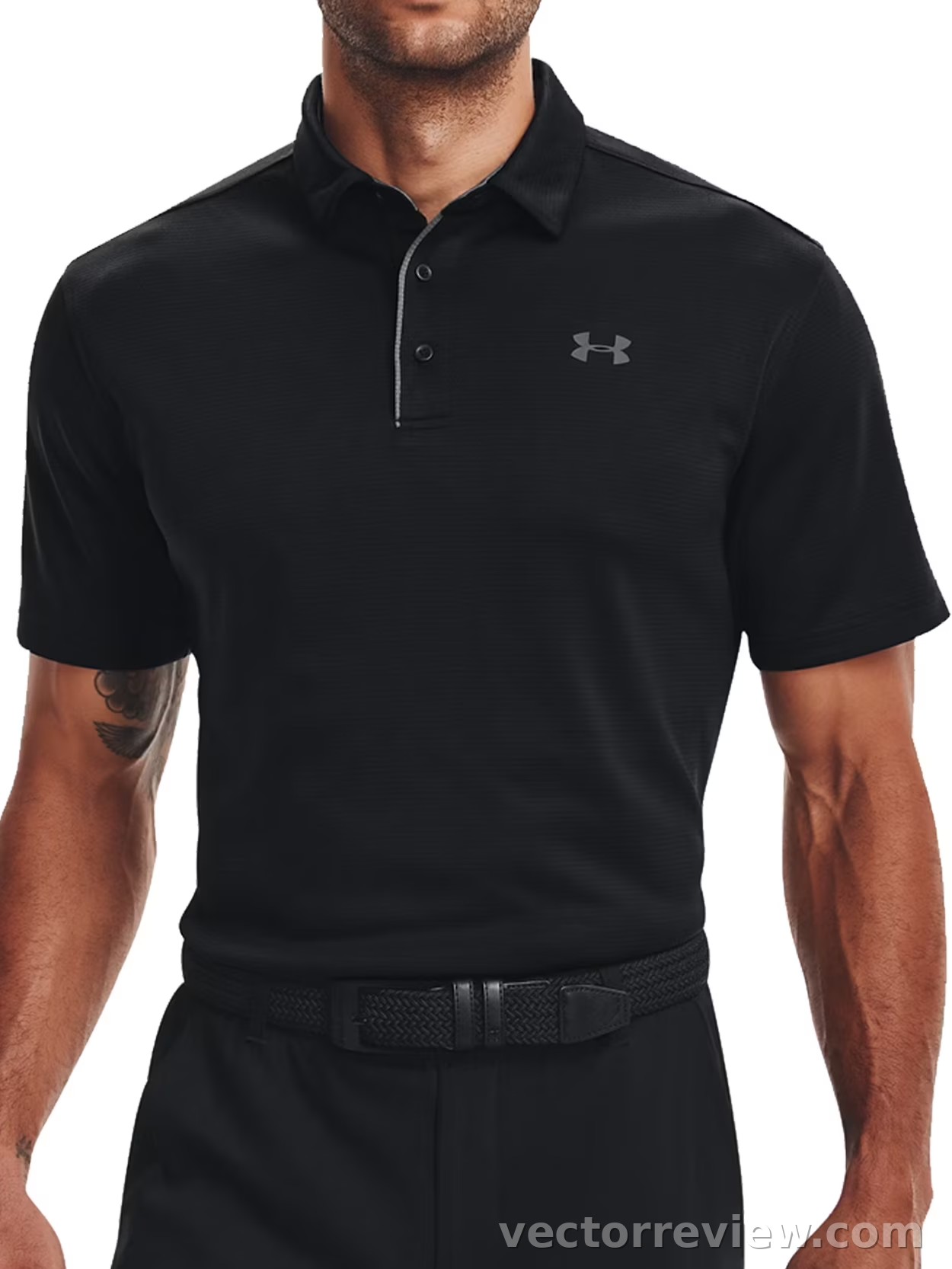 Under Armour Golf Men's UA Tech Textured Polo Shirt, X-Large Black ...