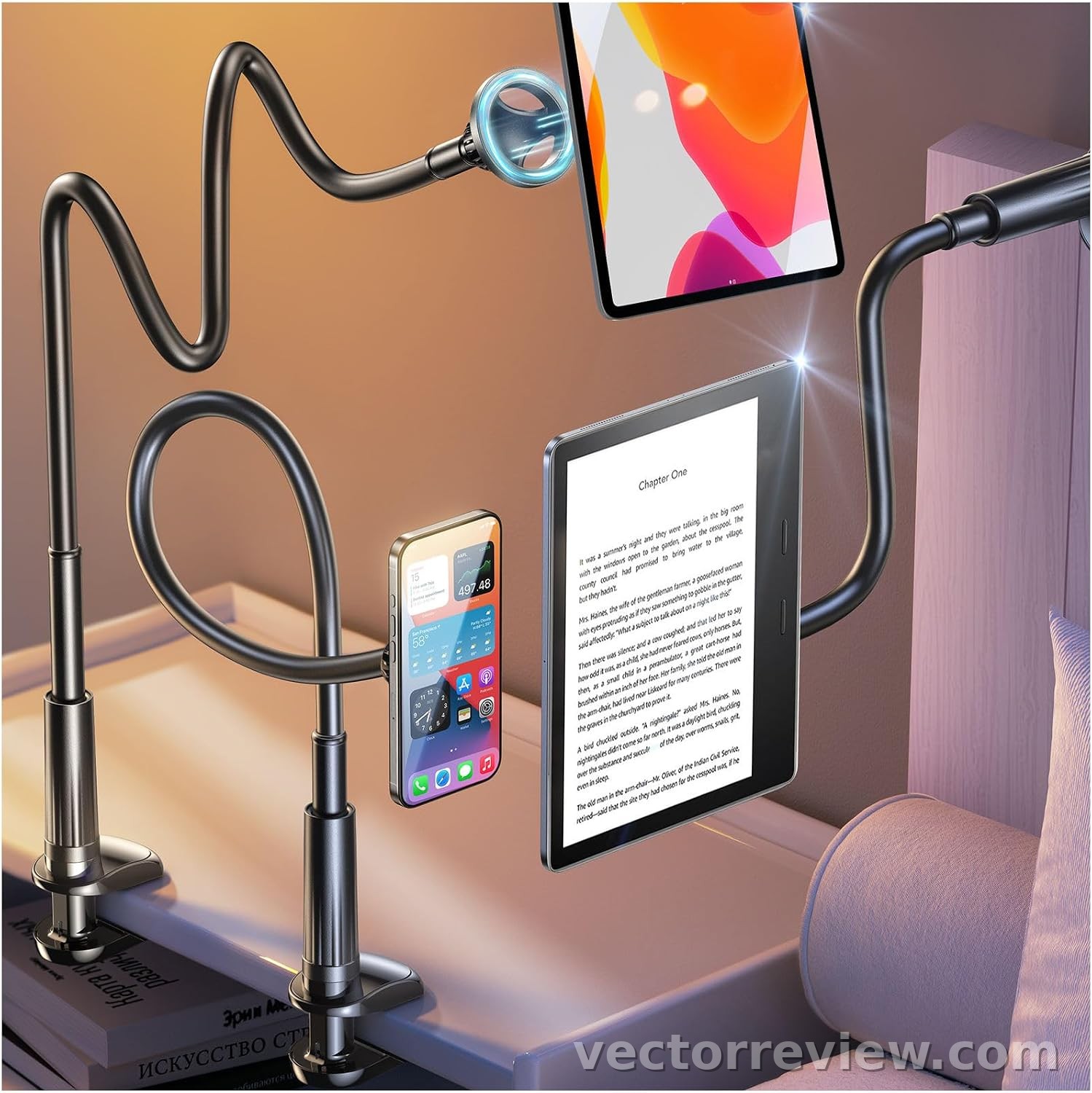 LISEN Flexible for Magsafe Gooseneck Phone Holder for Bed, Adjustable ...