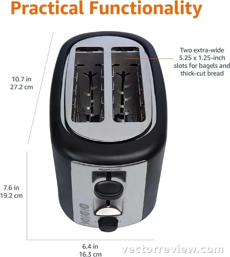 Amazon Basics 2 Slice Toaster, Extra Wide Slots Review