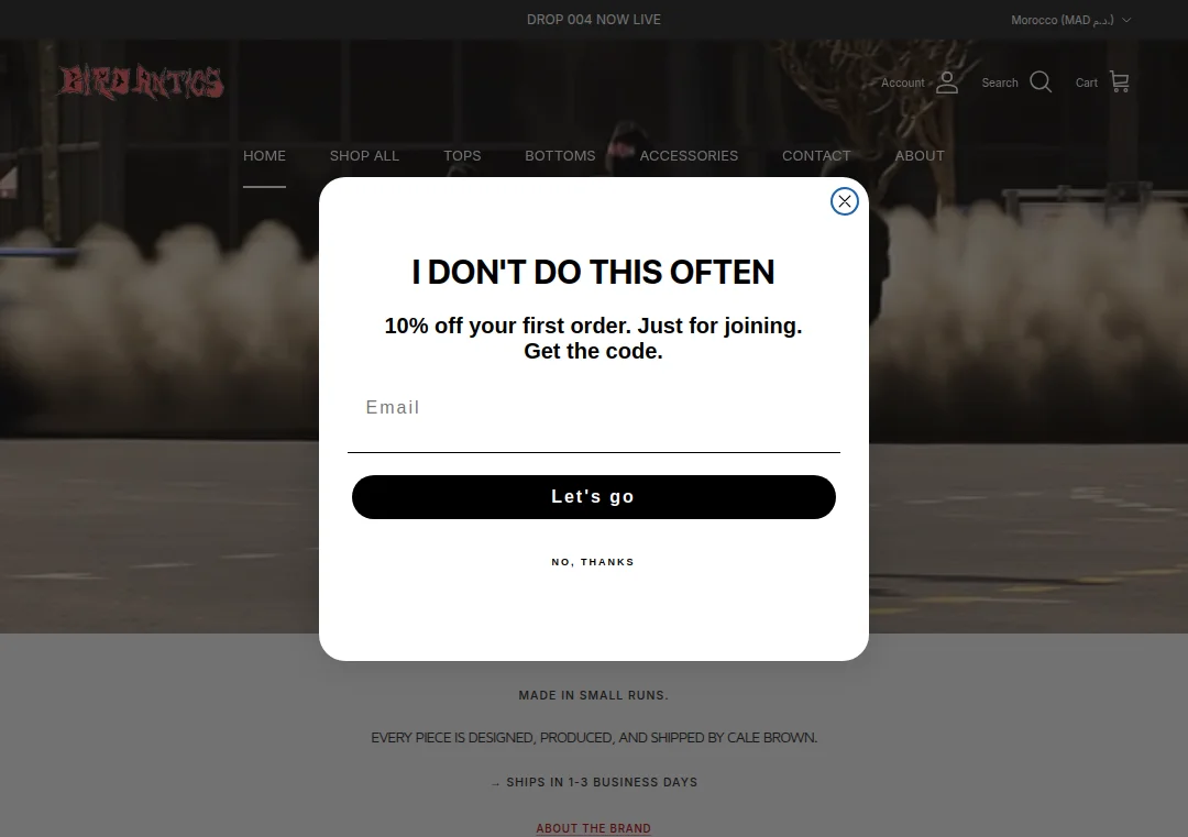 Birdantics.com scam store: Beware of this apparel site