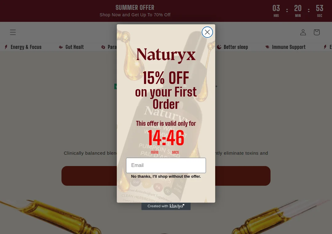 Trynaturyx.com scam store alert avoid this site