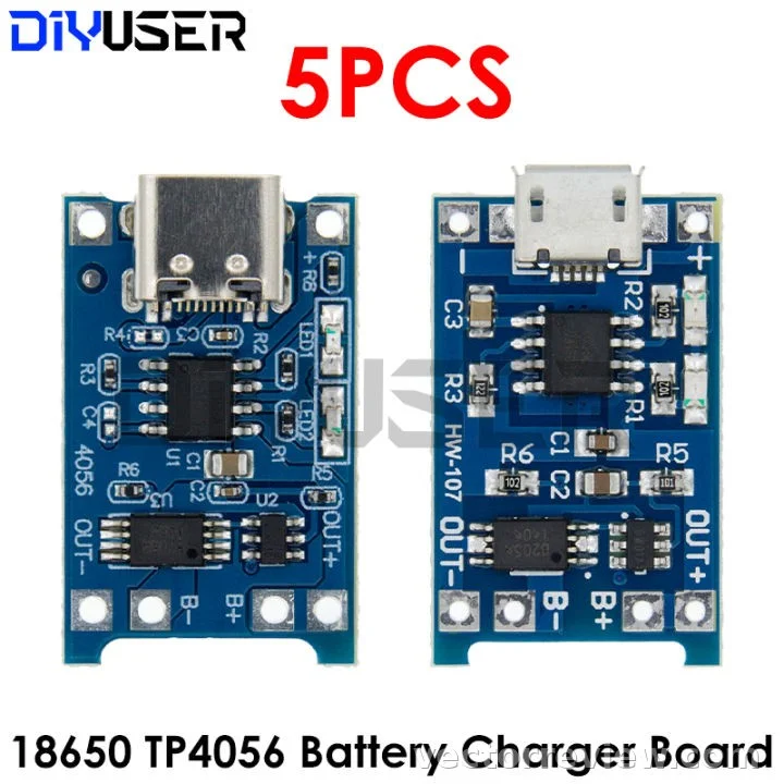 Type-c Micro USB 5V 1A 18650 TP4056 Lithium Battery Charger Module