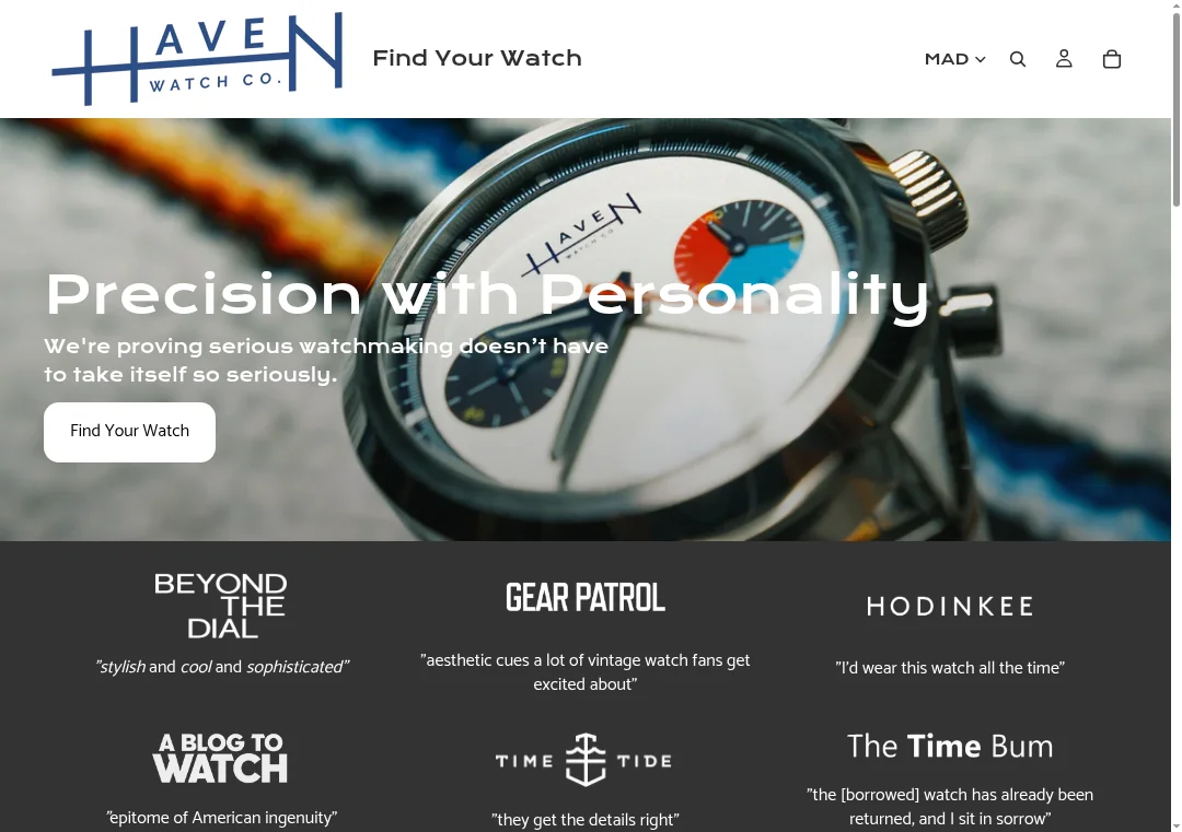Screenshot of havenwatchco.com screen shoot