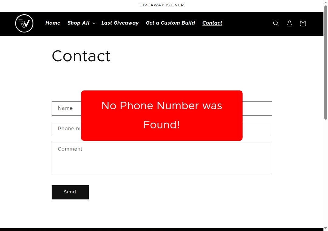 No phone number listed on rvmpsupplyco.com