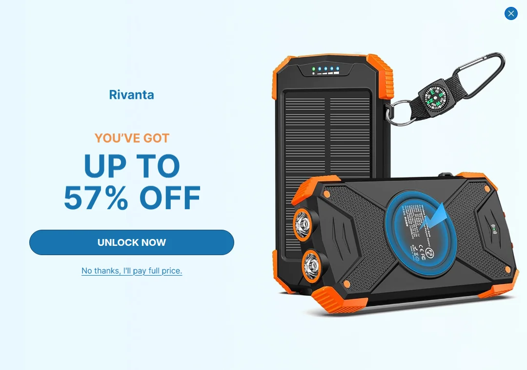 Screenshot of tryrivanta.com homepage
