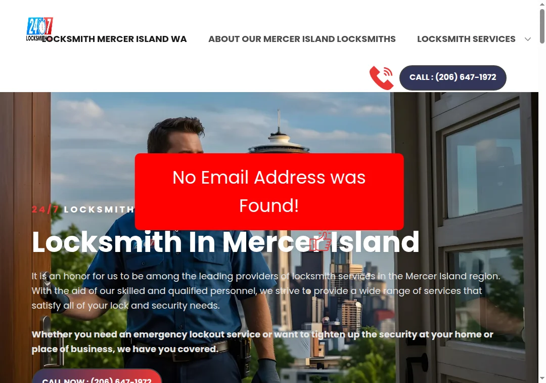 Warning sign indicating multiple red flags on 247locksmith4u.com